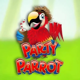Party Parrot slot logo by Rival at Crystal Roll Casino