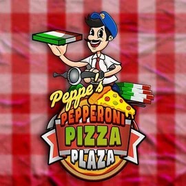 Peppe’s Pepperoni Pizza Plaza logo by Pragmatic Play at Crystal Roll Casino